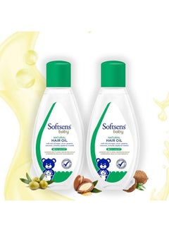 Softsens Baby Natural Hair Oil ; Enriched With Natural Oils Of Argan ; Free From Parabens Sulfates And Harmful Chemicals (Pack Of 2)  - Image 1