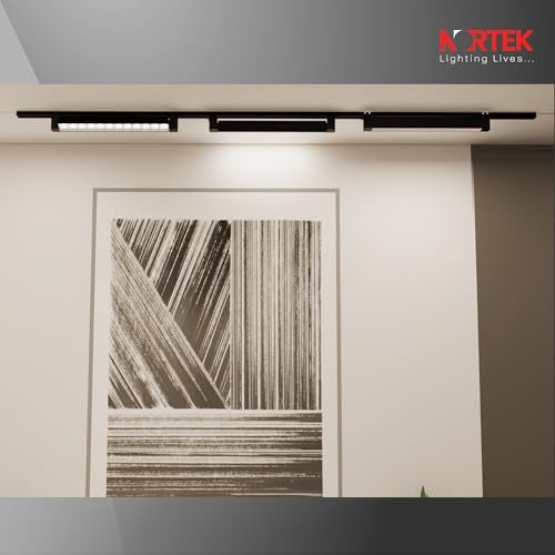 Nortek Bella+ 12W Track Light | LED Spot Light for Ceiling, Focus Lights for Wall & False Ceiling | Adjustable Track Lights for Home, Showroom | Modern Spotlight Design – Warm White, 1 - Image 5