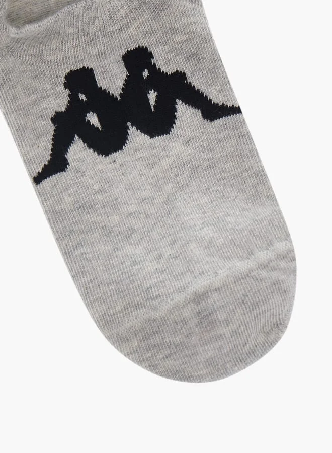 Kappa Logo Print No Show Socks - Set of 3