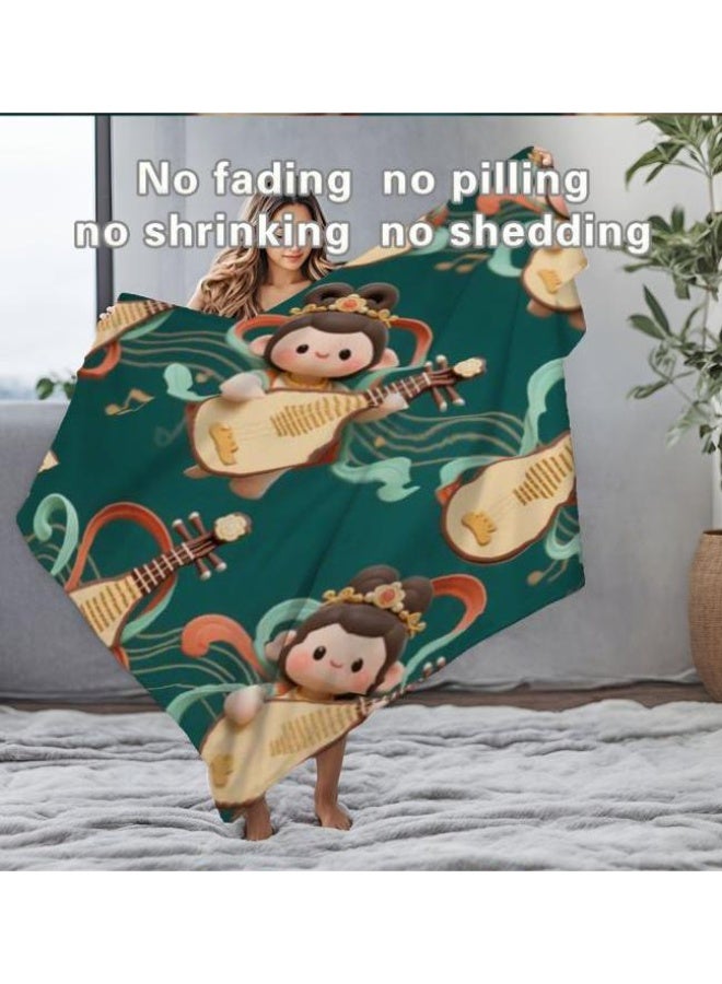 عام بطانية رقيقة من الفانيلا (حرارة ومريحة، ومناسبة للنوم واستخدام اللعبة والغبار والرمل) 150 سم * 200 سم - 73 - Image 5