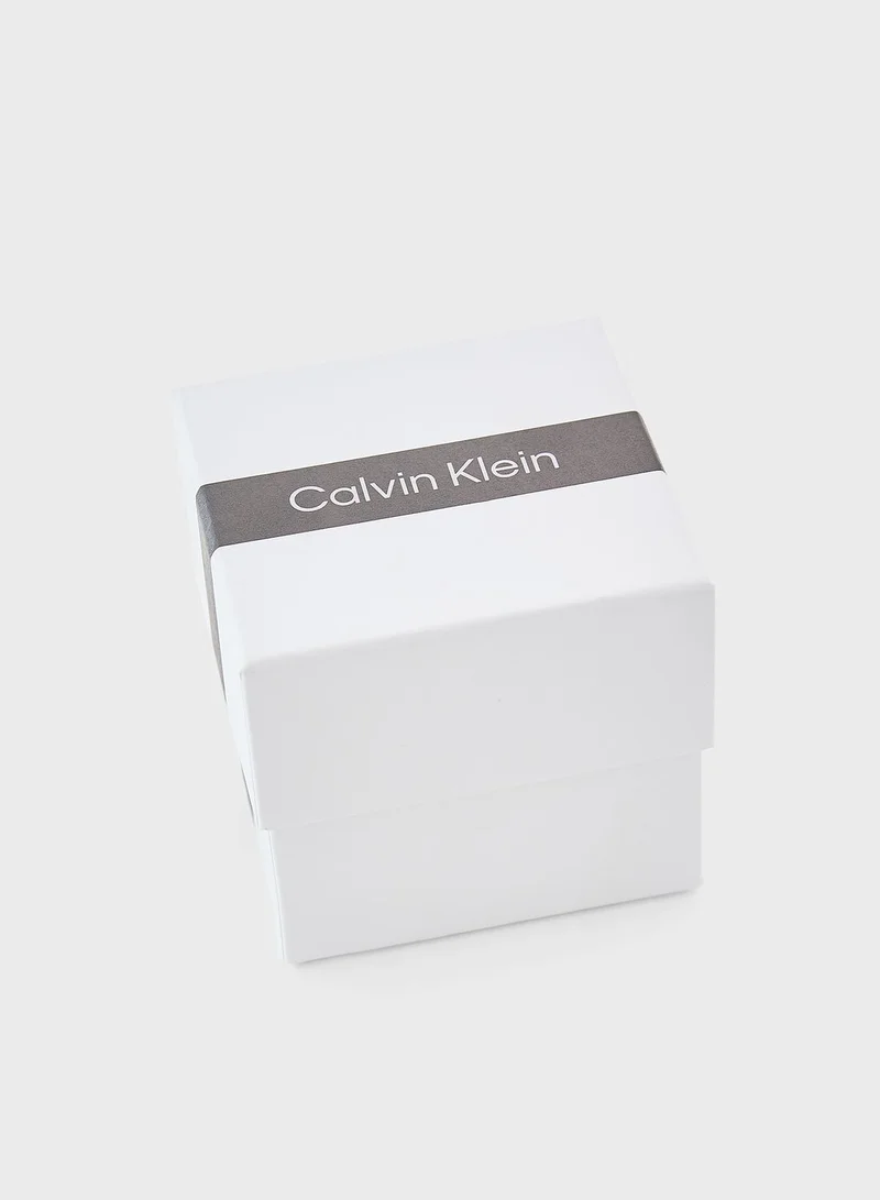 CALVIN KLEIN Ionic Plated Carnation Gold Steel Earrings