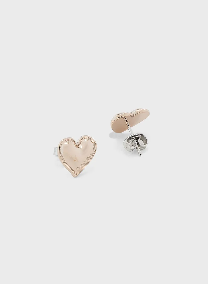 CALVIN KLEIN Ionic Plated Carnation Gold Steel Earrings
