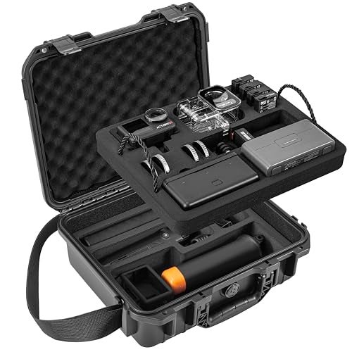 Tomat Action 65 Pro Case Waterproof Hard Dual Layer Case For DJI Osmo Action 65 Pro43 Accessories Premium Hard Travel Carry Bag Protective Compatible for MIC 2Multifunctional Charging Handle - Image 1