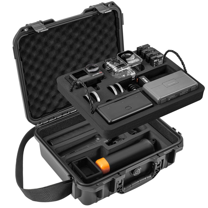 Tomat Action 65 Pro Case Waterproof Hard Dual Layer Case For DJI Osmo Action 65 Pro43 Accessories Premium Hard Travel Carry Bag Protective Compatible for MIC 2Multifunctional Charging Handle - Image 2