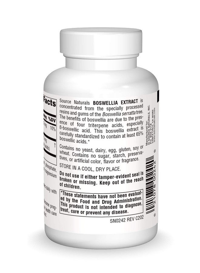 Source Naturals Boswellia Extract 243 Mg Dietary Supplement 100 Tablets - Image 3