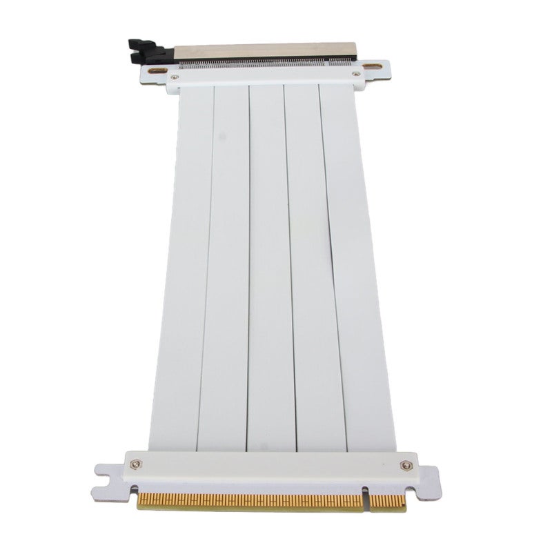 PCIE 4.0 X16 Extender 180 Degree Flexible White - High Shielding Stable Signal Riser Cable for Vertical GPU Mounting, RTX 40 Series RX 7000 Series GPUs - Image 4