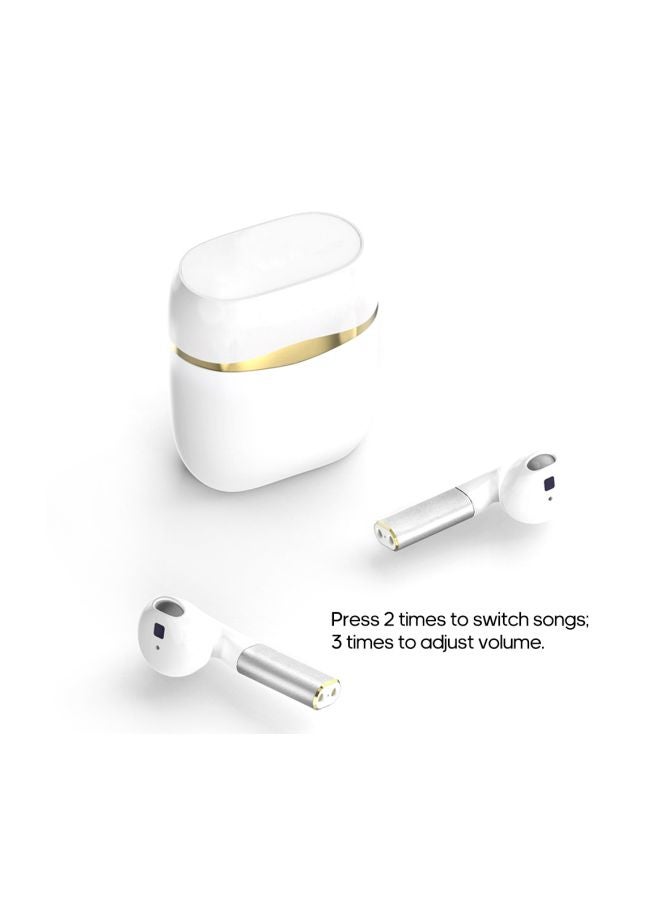 سماعة أذن داخلية لاسلكية TWS مع علبة شحن أبيض - Image 4