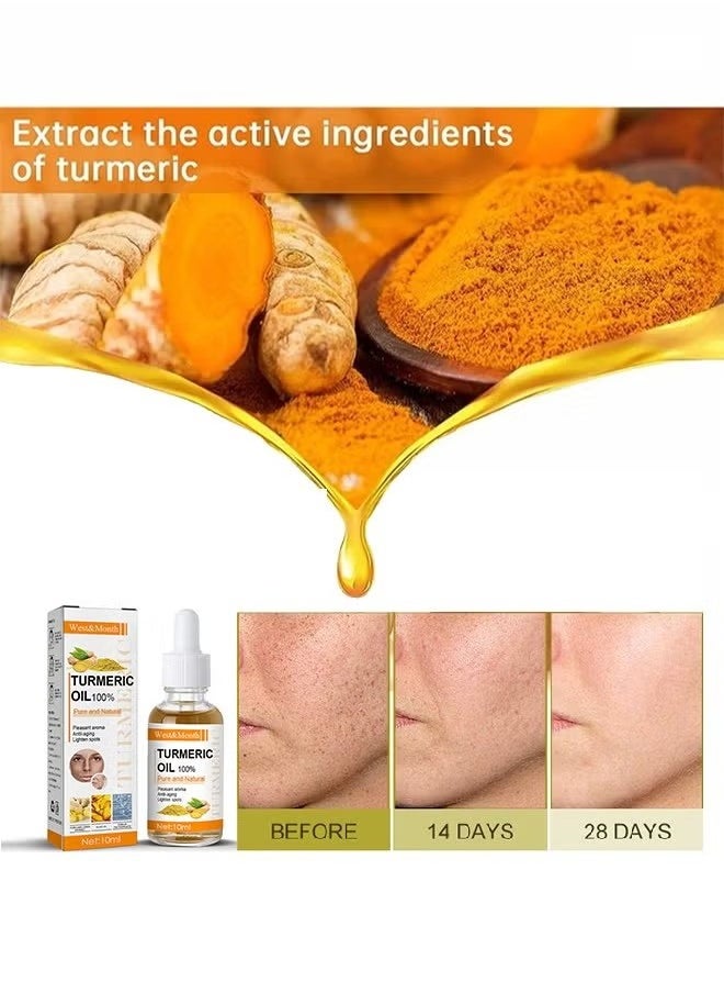 West&Month Turmeric oil 100%, Dark Spot Correcting Serum for Face, Reduces Hyperpigmentation,Antil Aging Linghten Spots Age Spots, Sun Spots and Improves Skin Tone for Women and Men of All Skin Types 10ML  - Image 2