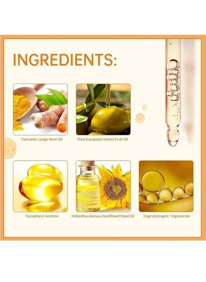 West&Month Turmeric oil 100%, Dark Spot Correcting Serum for Face, Reduces Hyperpigmentation,Antil Aging Linghten Spots Age Spots, Sun Spots and Improves Skin Tone for Women and Men of All Skin Types 10ML  - Image 4