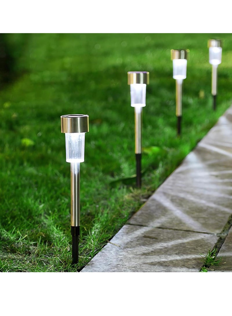 Generic 10 Pack Solar Outdoor Lights - Bright Cold White Pathway & Landscape Lighting for Yard, Garden, Patio & Lawn - Eco-Friendly Solar Powered Design for Outdoor Use  - Image 1