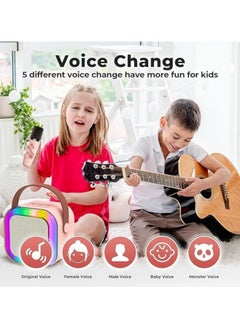 Generic Mini Karaoke Machine for Kids and Adults, Portable Bluetooth Speaker, 1 Wireless Microphone with Fun Voice Changing Function - Toys for Birthday Gift Ideas for Boys and Girls  - Image 2