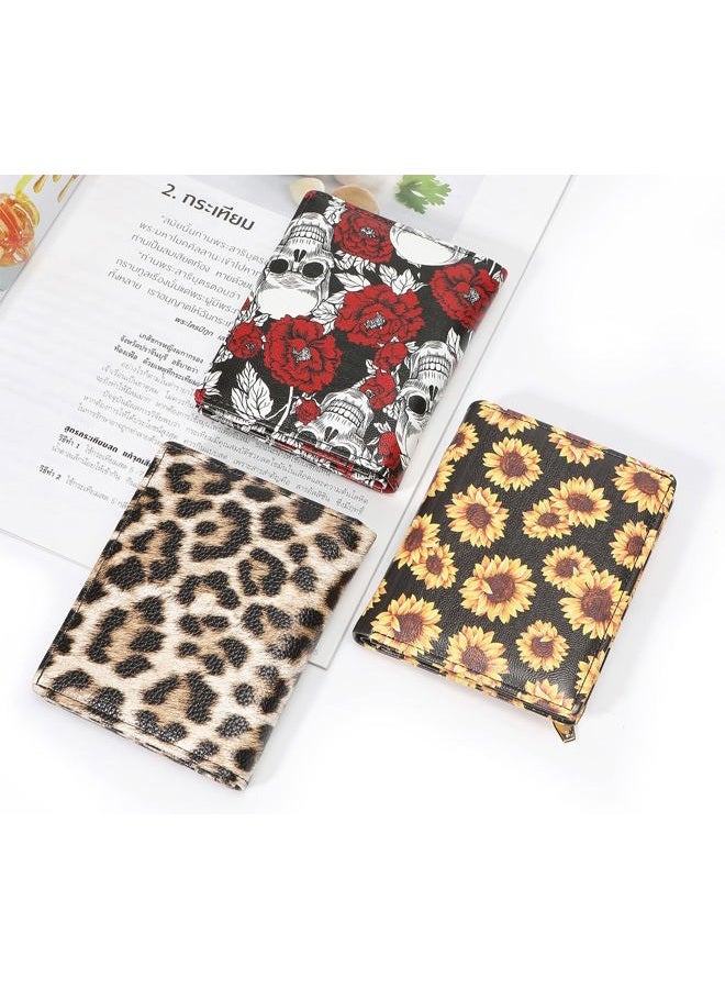 AnnabelZ Women's Purses Small Bifold Leather Bag Wallet Women's Mini Short Purse, leopard, S, Classic - Image 5