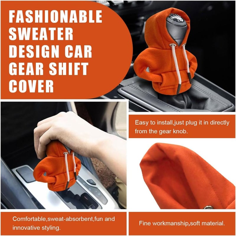 Car Gear Shift Hoodie, Fashionable Gear Shift Knob Cover, Mini Hoodie for Auto Shifter, Auto Interior Cute Gadgets, Universal Car Decoration Accessories - Image 4