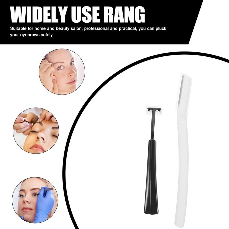 Eyebrow Razor and Trimmer 8pcs Set with Straight Handle for Women and Men Facial Hair Removal Precise Brow Shaping Tool Portable Eyebrow Grooming Kit - Image 3