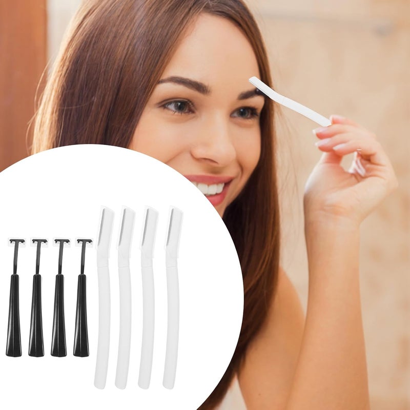Eyebrow Razor and Trimmer 8pcs Set with Straight Handle for Women and Men Facial Hair Removal Precise Brow Shaping Tool Portable Eyebrow Grooming Kit - Image 5