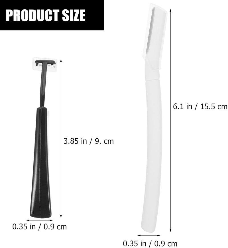 Eyebrow Razor and Trimmer 8pcs Set with Straight Handle for Women and Men Facial Hair Removal Precise Brow Shaping Tool Portable Eyebrow Grooming Kit - Image 2