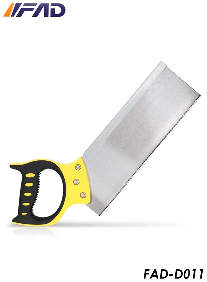 12 Inch Tenon Saw 300mm with Fine Tooth Steel Blade, 9 TPI Precision Wood Cutting Saw, Ergonomic Soft Grip Handle for Carpentry, DIY & Professional Use - Image 1