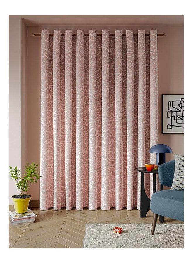  انتكس بيت الستائر ستارة شفافة مطبوعة بأوراق مخملية من الكتان مع حلقات فولاذية قطعة واحدة - Image 1