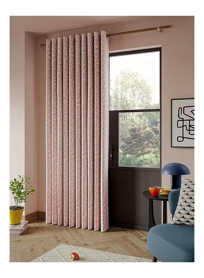  انتكس بيت الستائر ستارة شفافة مطبوعة بأوراق مخملية من الكتان مع حلقات فولاذية قطعة واحدة - Image 4