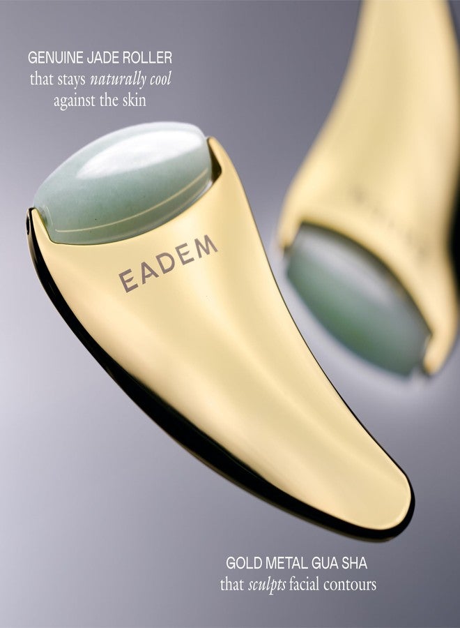 EADEM The Chisel, Gua Sha & Jade Facial Sculptor, Gua Sha Facial Tools for your Skin Care Routine, GuaSha Tool for Face, Jade Roller for Face, Luxury Jawline Sculptor - Image 3