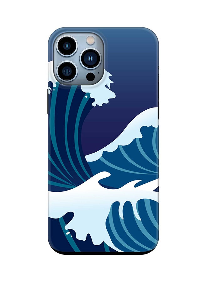 Tough Pro Series Case for Apple iPhone 14 Pro Max Dual Layer hybrid PC & TPU Customized Mobile Cover Shield with inner TPU protection Matte Finish - Japanese Sea