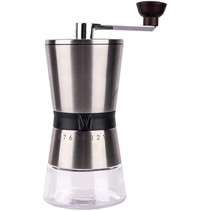 YY-ريشير مطحنة قهوة يدوية محمولة مع إعداد قابل للتعديل، مطحنة قهوة مخروطية عالية الدقة للاستخدام المنزلي والمكتب والتخييم والسفر - Image 3