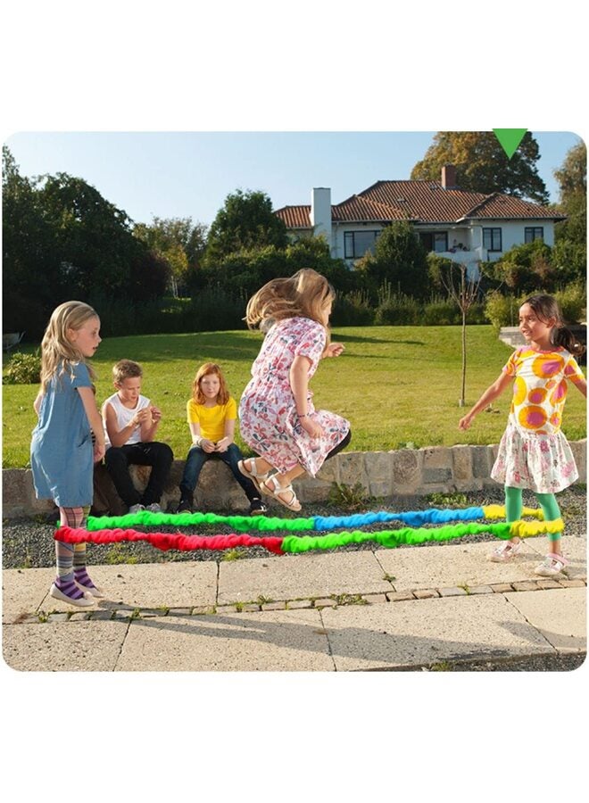 LAMAY 6.56ft Elastic Fleece Cooperative Stretchy Band Integrations Dynamic Movement Exercise Latex Creative Prop for Group Activities Special Needs Large Motor Coordination - Image 2