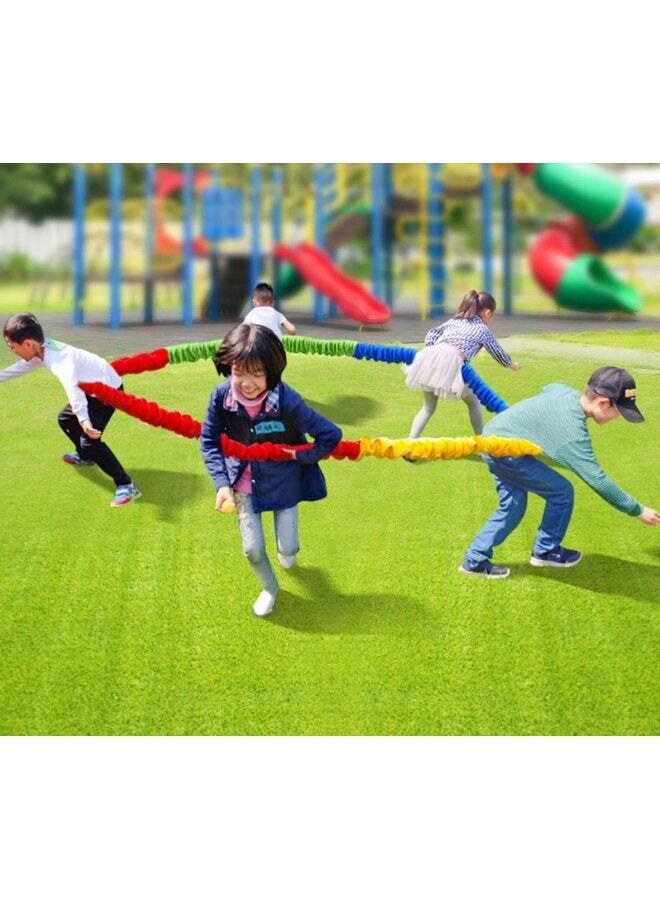 LAMAY 6.56ft Elastic Fleece Cooperative Stretchy Band Integrations Dynamic Movement Exercise Latex Creative Prop for Group Activities Special Needs Large Motor Coordination - Image 5