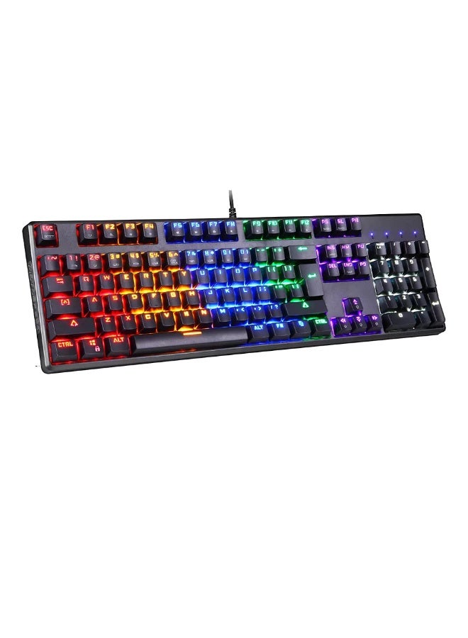 موتوسبيد لوحة مفاتيح ميكانيكية للألعاب CK107 RGB - مفاتيح حمراء - مفاتيح كاملة مضادة للظلال - إضاءة RGB كاملة - Image 3