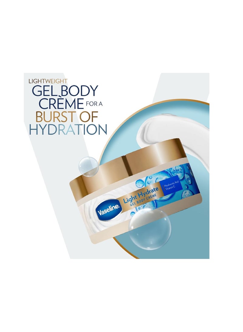 فازلين كريم الجسم من فازلين لايت هيدرات، حمض الهيالورونيك وفيتامين C للبشرة المرطبة والمشرقة   180 g - Image 2