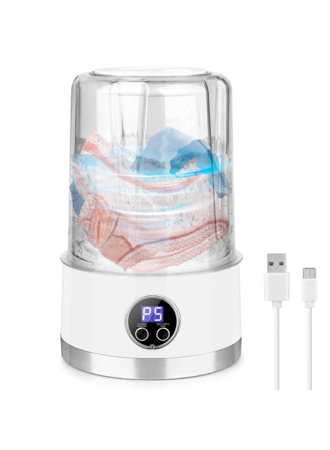 NIUB Mini Washing Machine, Portable Wireless Underwear Washer,  Rechargeable 1L Baby Clothing Socks  Washing Machine, Small Wash Machine for Apartment, Dorm, Hotel, Travel Camping  - Image 1