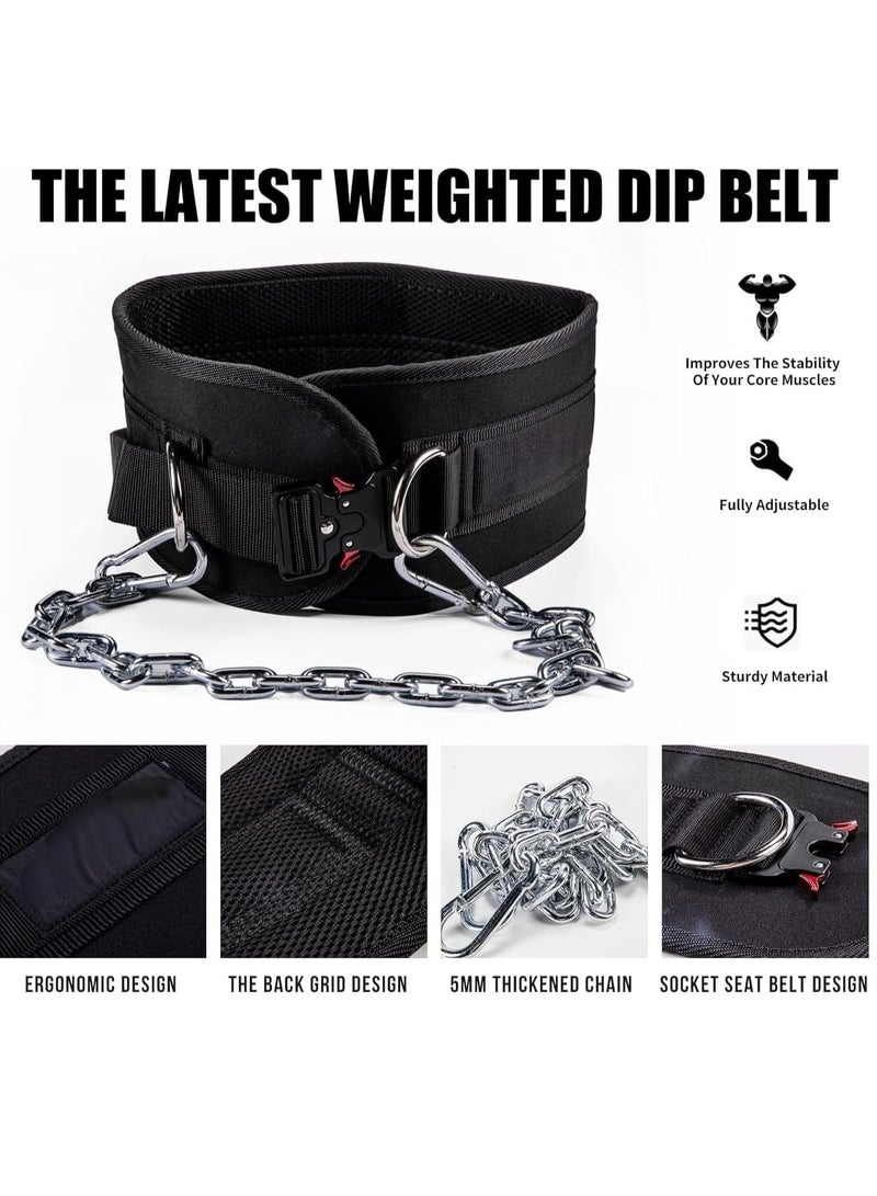 أوزيغالور حزام رفع الأثقال ذاتي القفل - حزام ديب سريع القفل، حزام تدريب رفع الأثقال الثقيل مع سلسلة 40 بوصة - Image 5