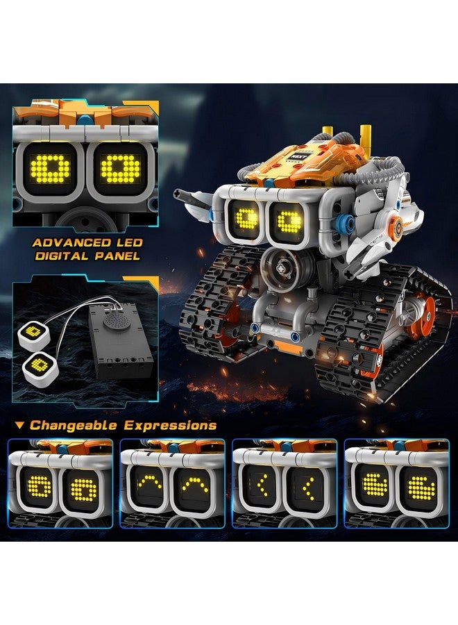HOGOKIDS Changeable Expressions Robot Building Sets - 3 in 1 Remote & APP Supported Robotic Building Toy Having Sound Effect, Rechargeable RC Robot Birthday Present for Kids Age 6+ Boy & Girl (451PCS) - Image 2
