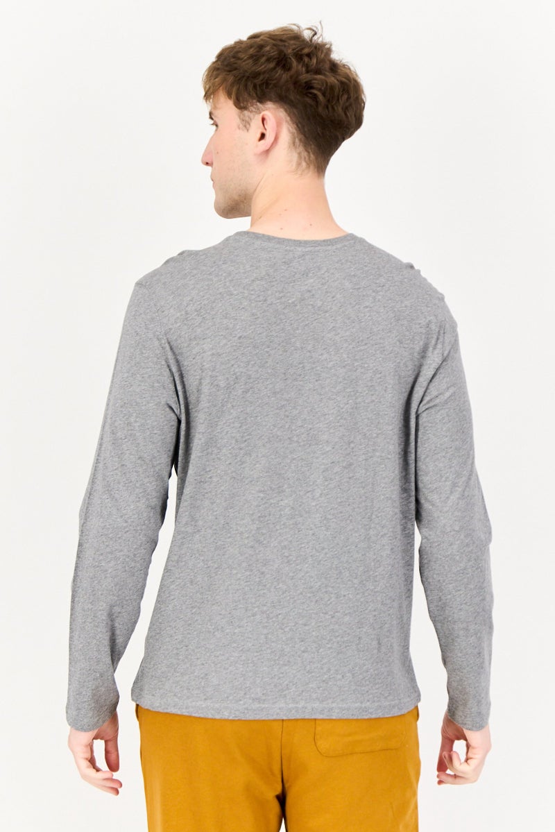 SKECHERS Men Sportswear Fit Long Sleeve Outdoor T-Shirt, Grey  - Image 3