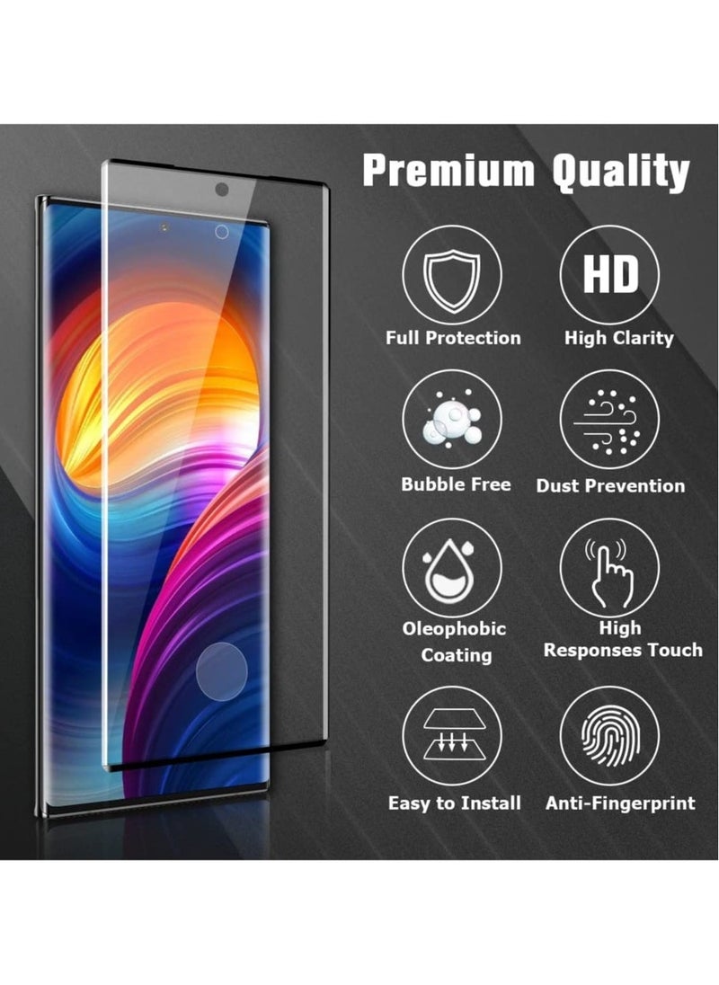 vesus [2+2 Pack] Note 20 Ultra Glass Screen Protector, HD Clear 9H Tempered Glass Scratch Resistant, Fingerprint Unlock, 3D Curved, Bubble-Free - Image 2