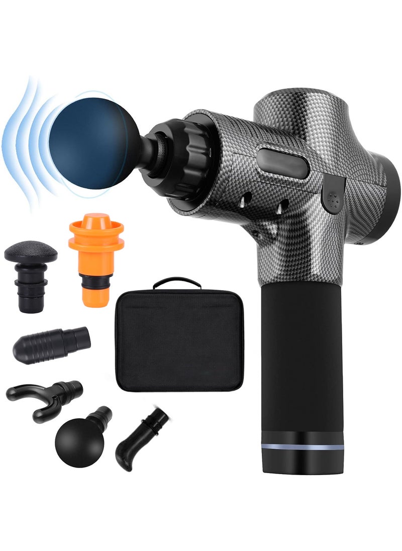 MileMelo - Deep Tissue Portable Massage Gun Set,16.8V 30 Speeds Handheld Muscle Massager,with 6 Heads,Relax Muscles to Relieve Pain(Brushless Motor) - Image 1