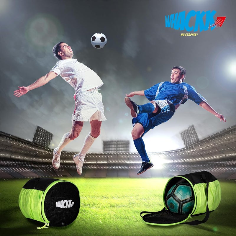 WHACKK Kick Soccer Black Green Football Equipment Bags|Basketball Volleyball Bags |Adjustable Strap Backpack |Ball Bag |Kitbag - Made in India - Image 5