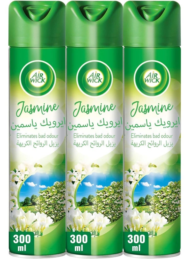 Air Wick Aerosol, Jasmine Scent, 300ml x 3 - Image 1