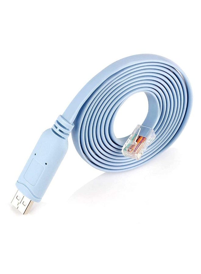 USB to RJ45 Console Cat5 Cable (1.8M) with FTDI Chip – Serial Console Cable for Routers & Switches (Windows/Mac/Linux Compatible) - Image 1