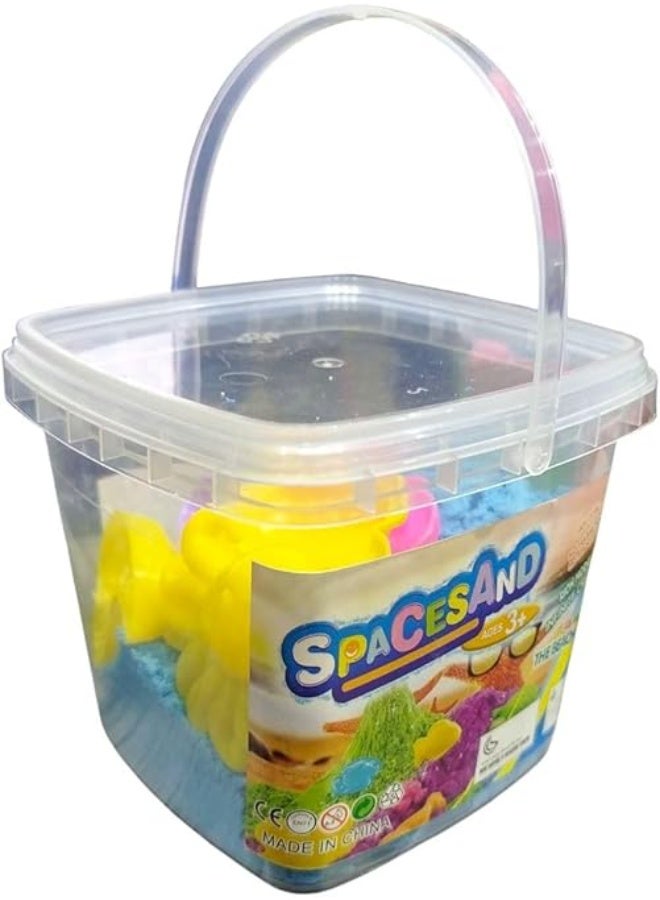 Amazing Dough and Magic Clay With Mould, Reusable Sensory Set, Gluten-Free Wonder Sand Activity Toys, Indoor Games for Kids Age 10 to 15 Blue (750 GM Bucket) - Image 1