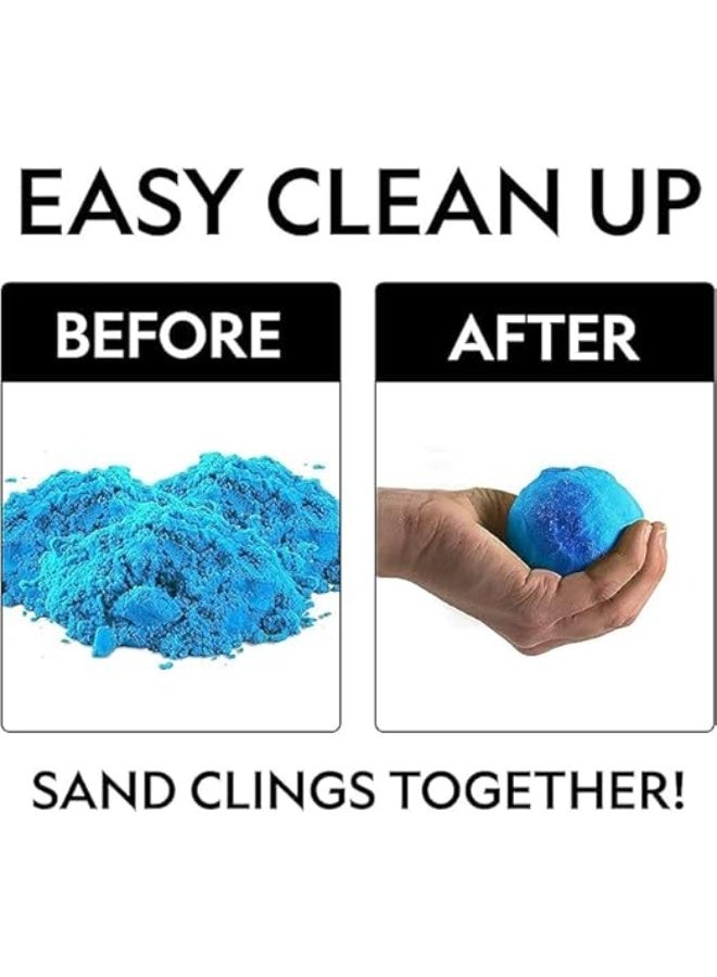 Amazing Dough and Magic Clay With Mould, Reusable Sensory Set, Gluten-Free Wonder Sand Activity Toys, Indoor Games for Kids Age 10 to 15 Blue (750 GM Bucket) - Image 4