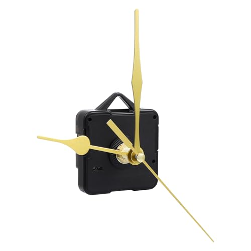 DOITOOL Silent Quartz Clock Mechanism Replacement Kit, Wall Clock Movement - Battery Operated Clock Mechanism - DIY Repair Parts Motor with Gold Metal Hands - Thread Length 11mm (55/128 Inch) - Image 1