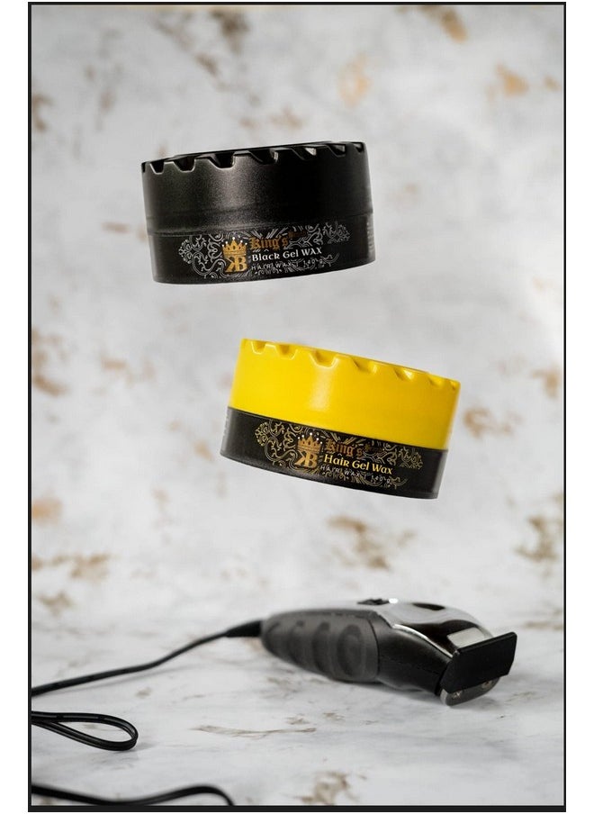 King's Brand - Professional Use Men'S Hair Styling Gel Pomade (Black Gel Wax) - Image 1