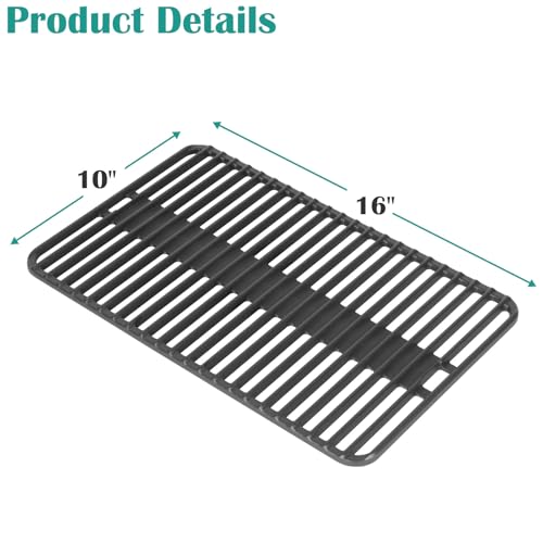 EasiBBQ Cast Iron Grill Grate for Weber Go-Anywhere Charcoal and Gas Grill, Cooking Grill Grids Replaces 80631, 70211, 3634, 67195, 16" x 10" - Image 2