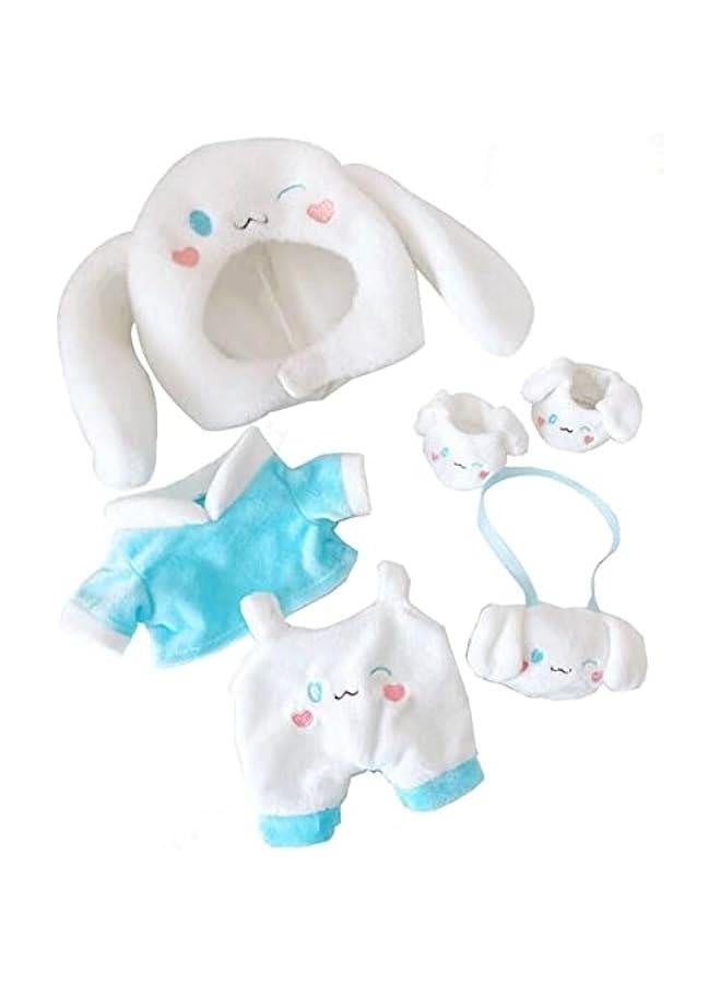 20cm /8 Doll Plush Doll's Clothes Animal one-Piece Garment Suit Pajamas Toys Dolls Accessories (Dog Set)