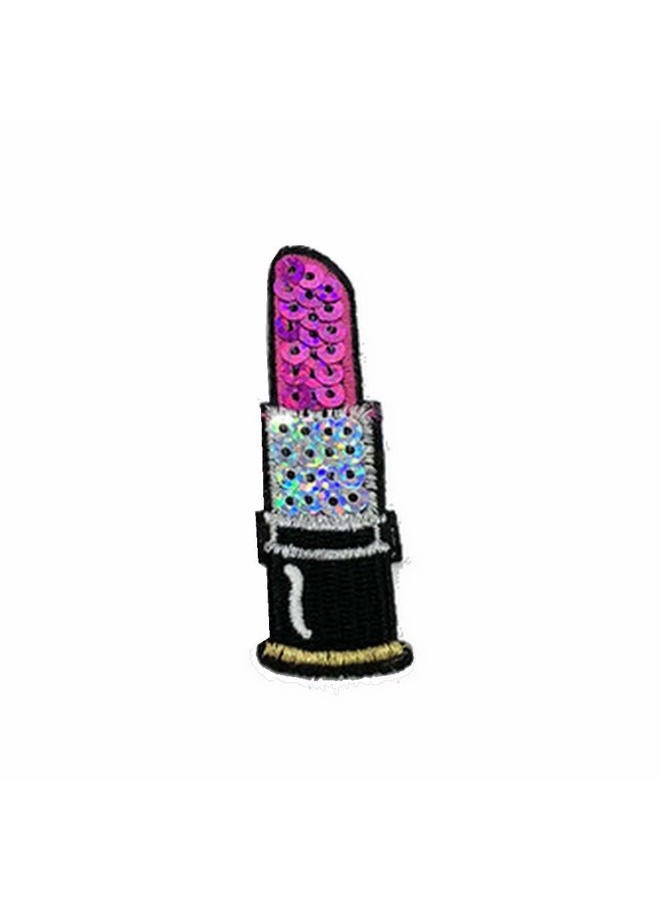 TATEELY 7 Pcs Purple Blue Embroidered Patches Lip/Lipstick Iron On Patch Sewing On Sequins DIY Clothes Applique Garment Motif Woman Girl Brand Patch (Purple) - Image 5