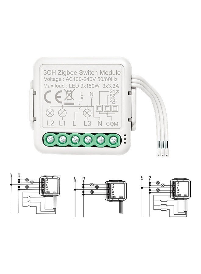 NIBEMINENT 3-Way Zigbee Smart Switch Module White - Image 4