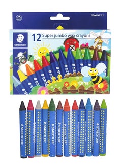 STAEDTLER 12-Piece Super Jumbo Wax Crayons Multicolour  - Image 1