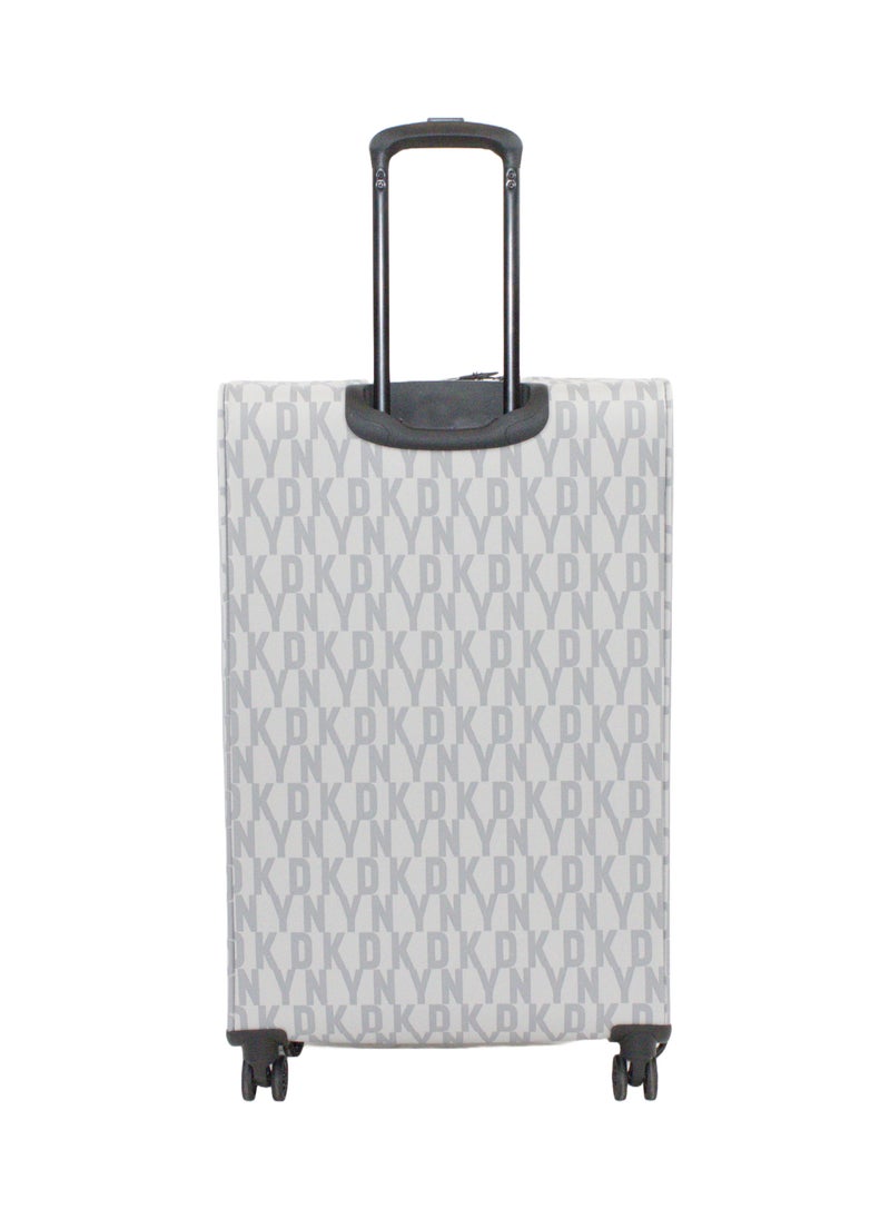 دكني حقيبة سفر DKNY Signature Strip 2.0 SoftSide على عجلات للجنسين | نظام ABS خفيف الوزن للغاية مع عجلات دوارة مزدوجة 4 ألوان LT GREY/MAUVE  - Image 3