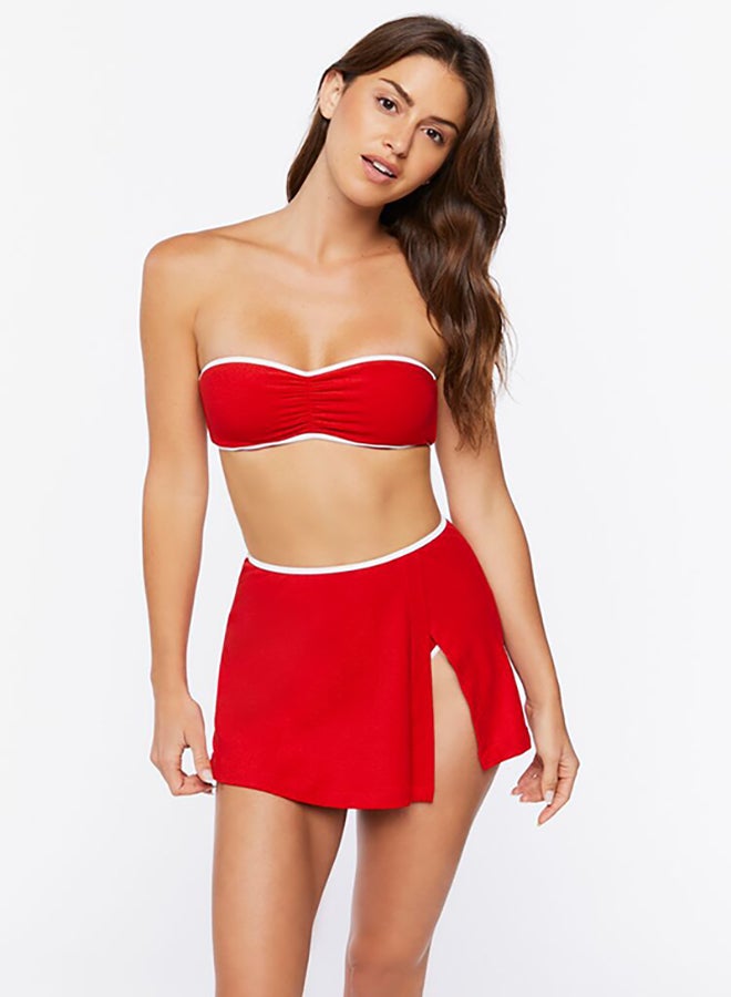 FOREVER 21 Contrast-Trim Swim Cover-Up Skirt - Image 5